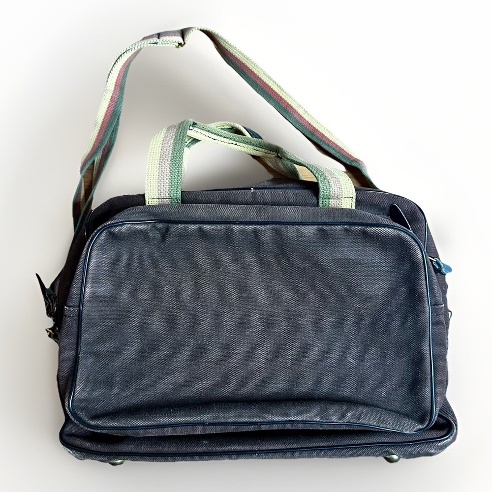 Vintage 1960s Boyt Iowa Falls Canvas Bag Compact Gun Travel Bag Straps Talon Zip
